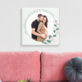 First Mothers Dayフォトワイルドフラワーフローラ枠 キャンバスプリント (インサイチュ (リビング))