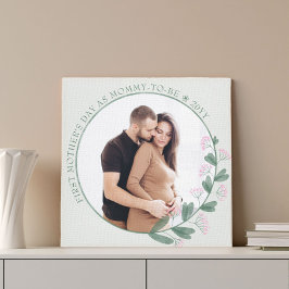 First Mothers Dayフォトワイルドフラワーフローラ枠 キャンバスプリント