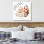 First Mothers Dayフォトワイルドフラワーフローラ枠 キャンバスプリント (インサイチュ (寝室))