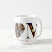 First Mother's Dayヴィンテージフローラレター写真 コーヒーマグカップ (正面右)