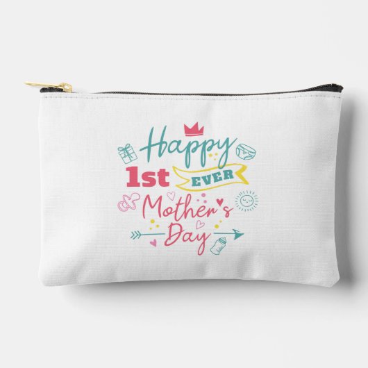 First Mothers Day 1st Time Mom アクセサリーポーチ (正面)