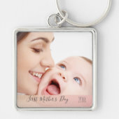 First Mothers Day 2023カスタム母とベビー写真 キーホルダー (正面)