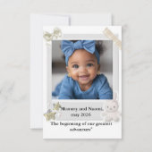 First mother's day 2026 watercolor bunny rabbit  案内状 (裏面)