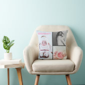 First Mothers Day 3 photo Collage Throw Pillow クッション (椅子)