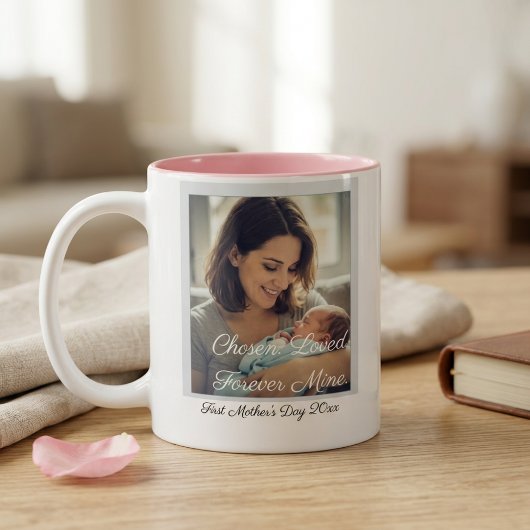 First Mother's Day After Adoption Personalized ツートーンマグカップ