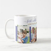 First Mothers Day as Granda 4 Photo Iris Blue コーヒーマグカップ (左)