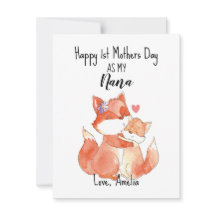 First Mothers Day as Nana, Happy Mothers Dayカード