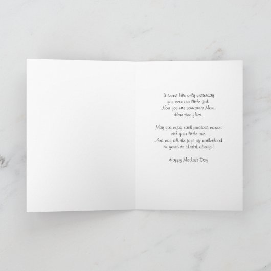 First Mothers Day Card for Daughter カード (内部)