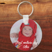 First mother's day custom photo キーホルダー (裏面)
