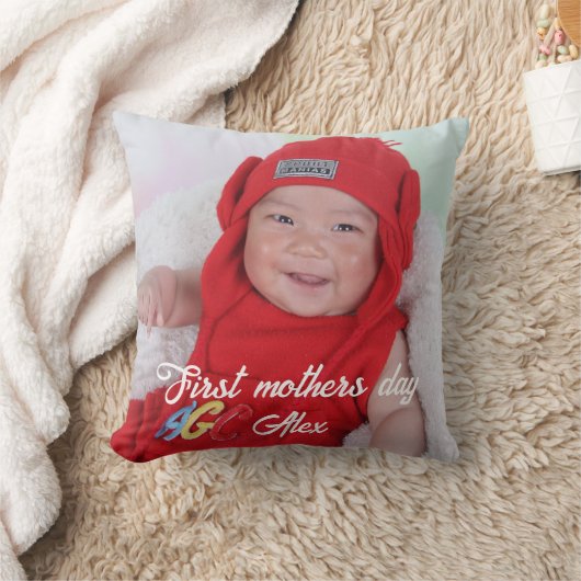 First mother's day custom photo  クッション (ブランケット)