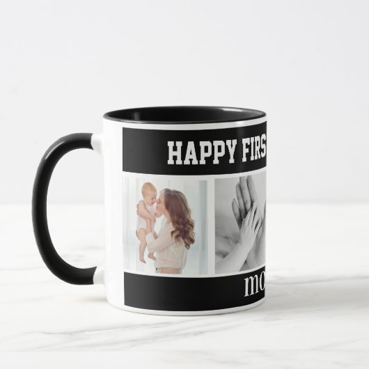 first mothers day cute photo collage Mug マグカップ (左)