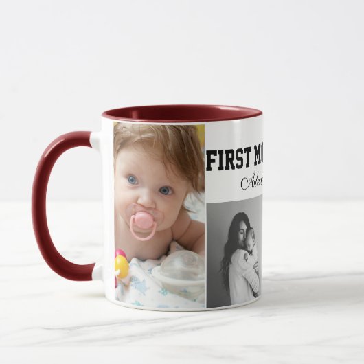first mothers day cute photo collage Mug マグカップ (左)