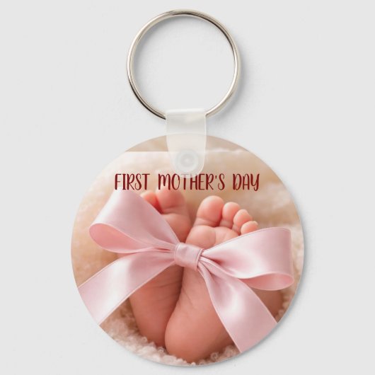 First Mother's day keychain-new mom gift キーホルダー (正面)