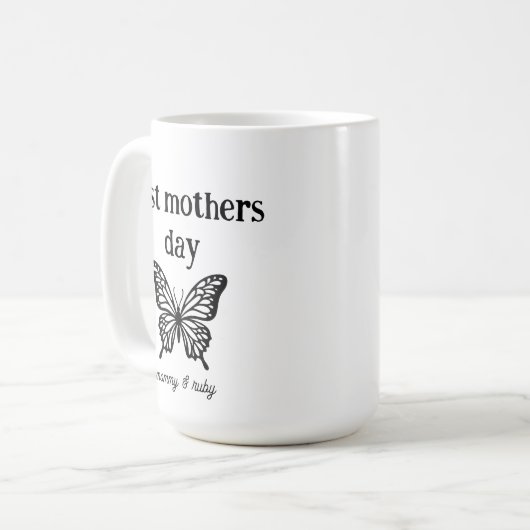 First mothers day mommy script custom コーヒーマグカップ (正面左)