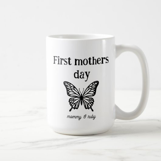 First mothers day mommy script custom コーヒーマグカップ (右)