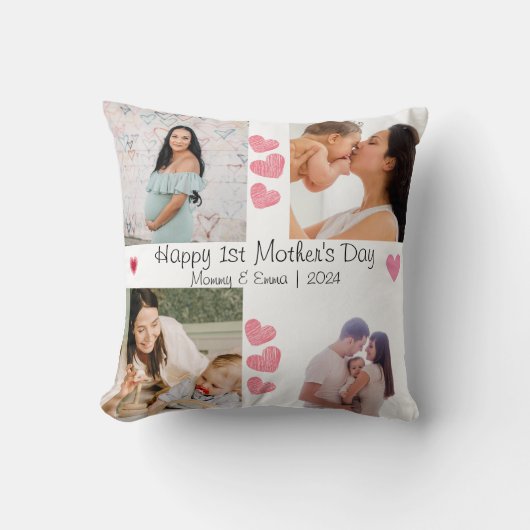 First Mother's Day Photo クッション (正面)