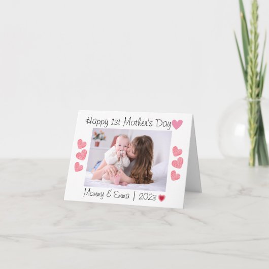 First Mother's Day Photo サンキューカード (正面)