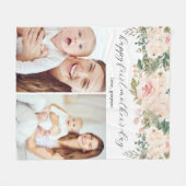 First Mother's Day Photo フリースブランケット (正面(横))