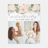 First Mother's Day Photo フリースブランケット (正面)