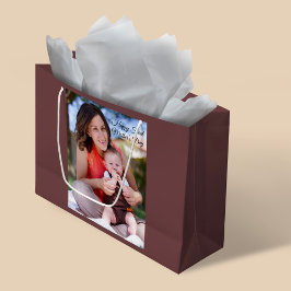 First Mother's Day Photo ラージペーパーバッグ