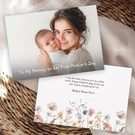 First Mother's Day Photo Card from Baby カード