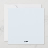 First Mother's Day Photo Heart Frame Baby Blue Bow シーズンカード (裏面)