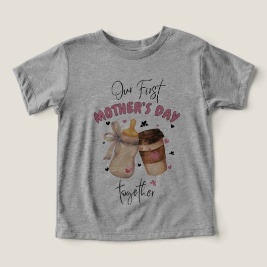 First Mother's Day Shirt 2025/ピンクマッチングコーディネート (デザイン正面)