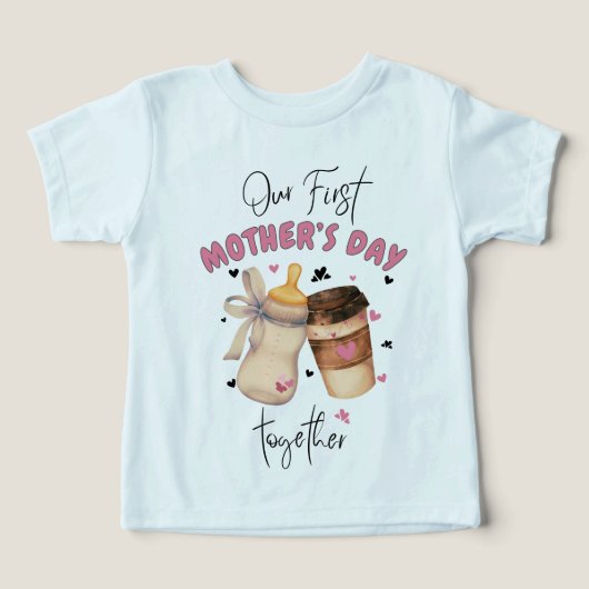 First Mother's Day Shirt 2025/ピンクマッチングコーディネート (デザイン正面)