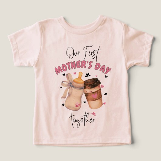 First Mother's Day Shirt 2025/ピンクマッチングコーディネート (デザイン正面)