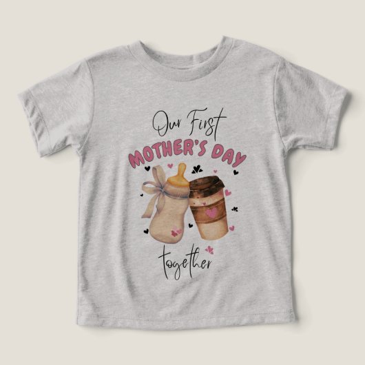 First Mother's Day Shirt 2025/ピンクマッチングコーディネート (デザイン正面)