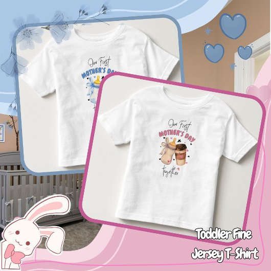 First Mother's Day Shirt 2025/ピンクマッチングコーディネート トドラーTシャツ