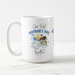 First Mothers Day Shirt 2025 /ブルークラシックワイト コーヒーマグカップ