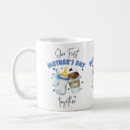 First Mothers Day Shirt 2025 /ブルークラシックワイト コーヒーマグカップ