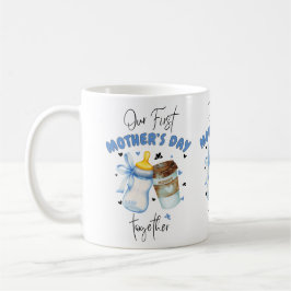 First Mothers Day Shirt 2025 /ブルークラシックワイト コーヒーマグカップ