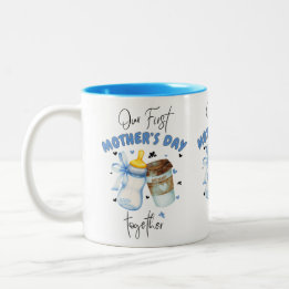 First Mothers Day Shirt 2025 /ブルークラシックワイト ツートーンマグカップ