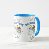 First Mothers Day Shirt 2025 /ブルーコンボマグカップ マグカップ (正面右)