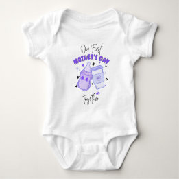 First Mothers Day Together / Mauve Matching outfit ベビーボディスーツ