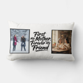 First My Mother Forever Friend Two Photo Elegant ランバークッション
