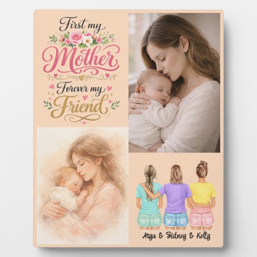 First My Mother Forever My Friend | オーダーメイド フォトプラーク (正面)