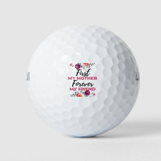 First My Mother Forever My Friend black ゴルフボール (正面)