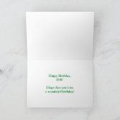 First Name "ERIK" Fun "HAPPY BIRTHDAY" カード (内部)