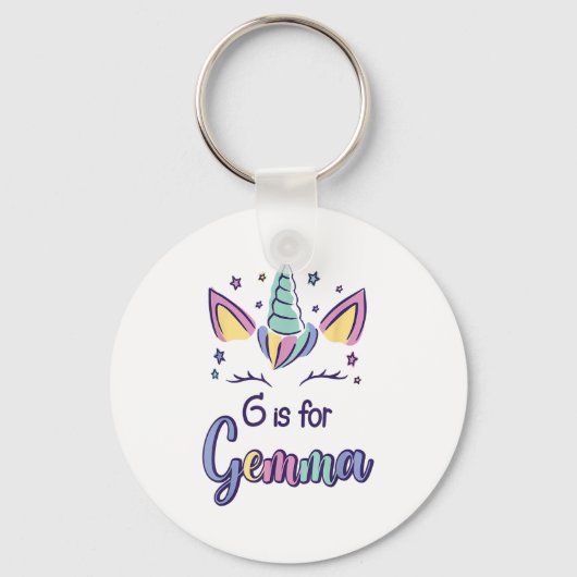 First Name Gemma D G Is For Gemma  キーホルダー (正面)