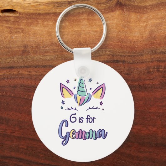 First Name Gemma D G Is For Gemma  キーホルダー (正面)