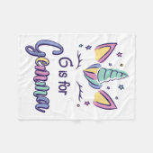 First Name Gemma D G Is For Gemma  フリースブランケット (正面(横))