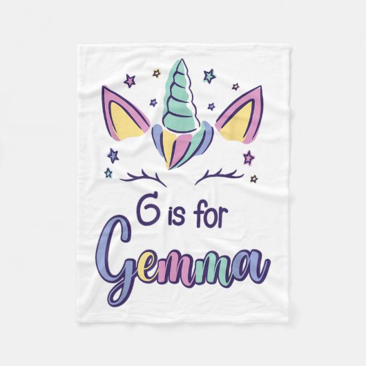 First Name Gemma D G Is For Gemma  フリースブランケット (正面)