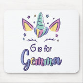 First Name Gemma D G Is For Gemma  マウスパッド (正面)