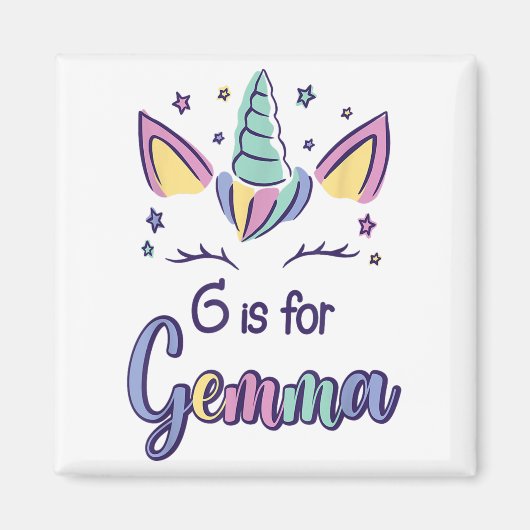 First Name Gemma D G Is For Gemma  マグネット (正面)
