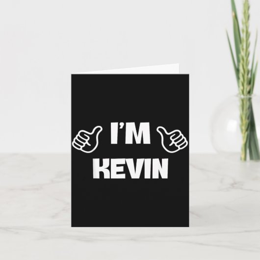First Name Kevin Valentines Day Design For Couples カード (正面)