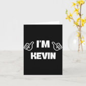 First Name Kevin Valentines Day Design For Couples カード (黄色い花)