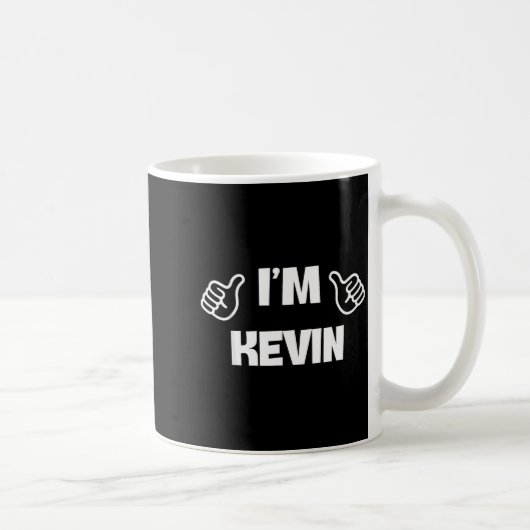 First Name Kevin Valentines Day Design For Couples コーヒーマグカップ (右)